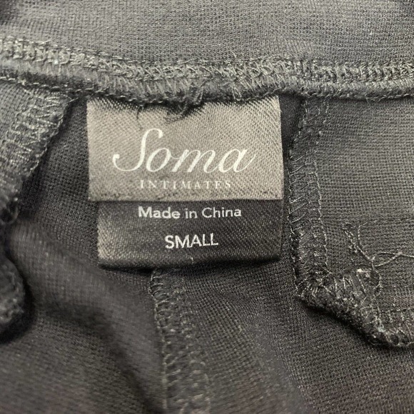 Soma Yoga Pants Small Black Bootcut Pull on Stretch Thick Ponte B151 - Picture 8 of 10